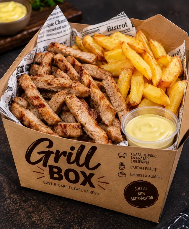 Grill Box cu cartofi prăjiți · Box